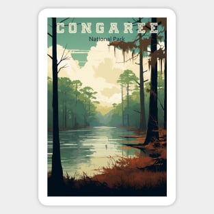 Congaree National Park Travel Poster Sticker
